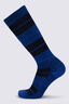 Macpac Merino Blend Ski Sock, Sodalite Blue/Baritone Blue, hi-res