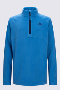 Macpac Kids' Tui Fleece Pullover, Mediterranean Blue, hi-res