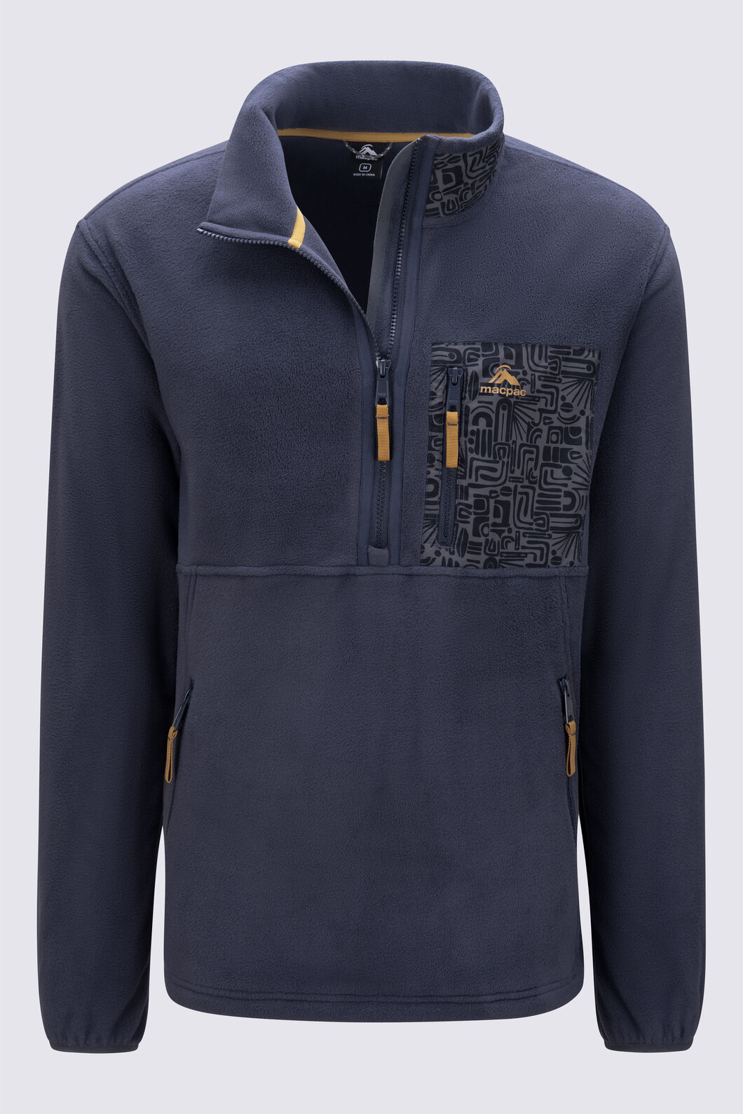 Macpac Men's Kindling Fleece Pullover, India Ink, hi-res