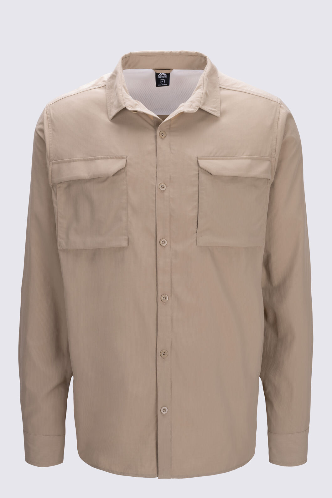 Macpac Men's brrr° Long Sleeve Shirt, Cornstalk, hi-res