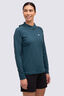 Macpac Women's Trail Long Sleeve Hooded T-Shirt, Deep Teal, hi-res