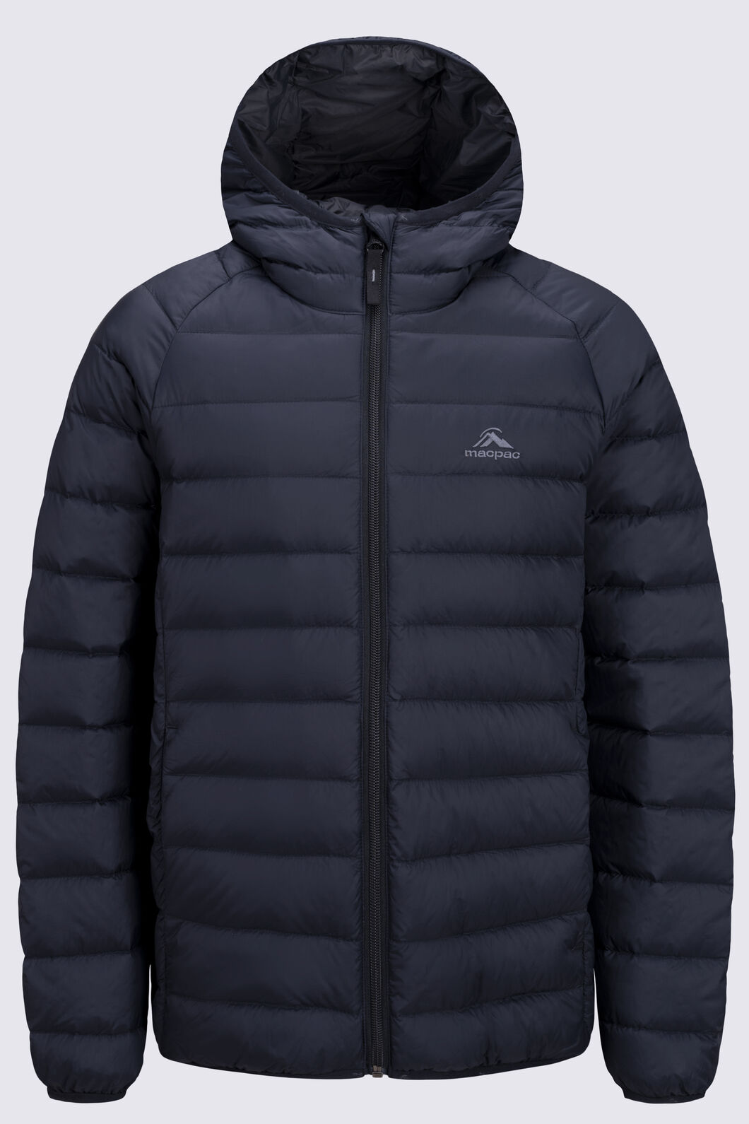 Macpac Kids' Uber Light Hooded Down Jacket, Black, hi-res