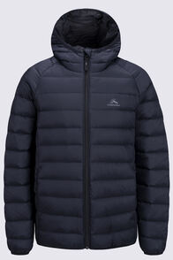 Macpac Kids' Uber Light Hooded Down Jacket, Black, hi-res