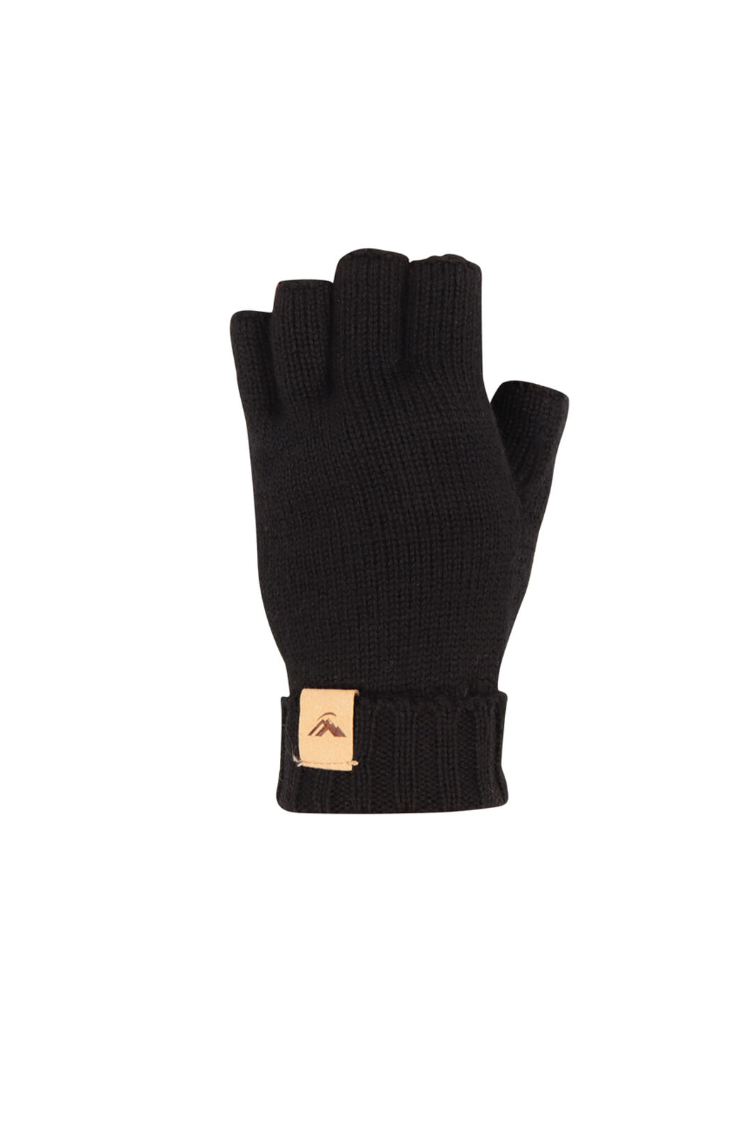 Macpac Merino Fingerless Glove, Black, hi-res
