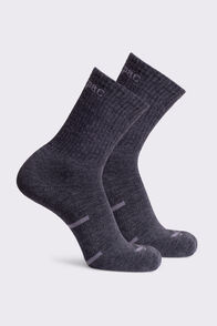 Macpac Hiking Sock &mdash; 2 Pack V2, Grey Melange/Light Grey, hi-res