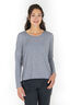 Macpac Women's Eva Long Sleeve T-Shirt, Anthracite, hi-res