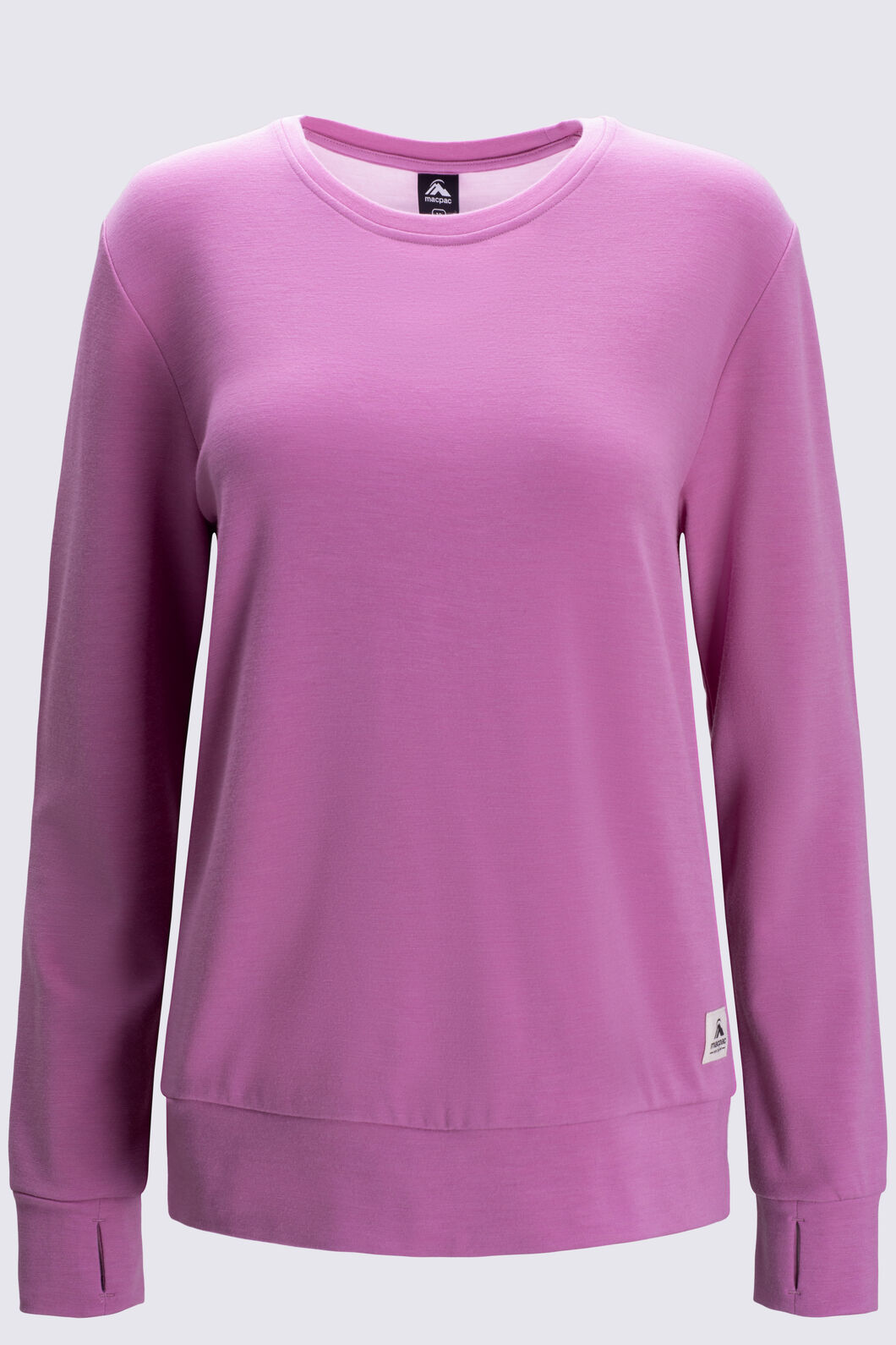 Macpac Women's 280 Merino Blend Long Sleeve Crew, Liatris, hi-res