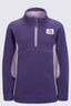 Macpac Kids' Heritage Fleece Pullover, Loganberry/Seafog, hi-res