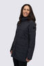 Macpac Women's Odyssey Hooded Insulated Coat, Black, hi-res