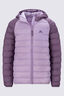 Macpac Kids' Uber Light Hooded Down Jacket, Grapeade/Fair Orchid, hi-res