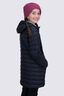 Macpac Kids' Uber Light Hooded Down Coat ♺, Black, hi-res