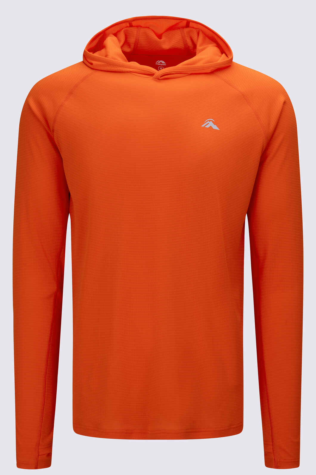 Macpac Men's Trail Long Sleeve Hooded T-Shirt, Macpac Orange, hi-res