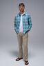 Macpac Men&rsquo;s Vale Long-Sleeve Shirt, Camp Teal Check, hi-res
