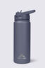 Macpac Insulated Wide Mouth Bottle with Straw Lid &mdash; 530ml, Slate Grey, hi-res