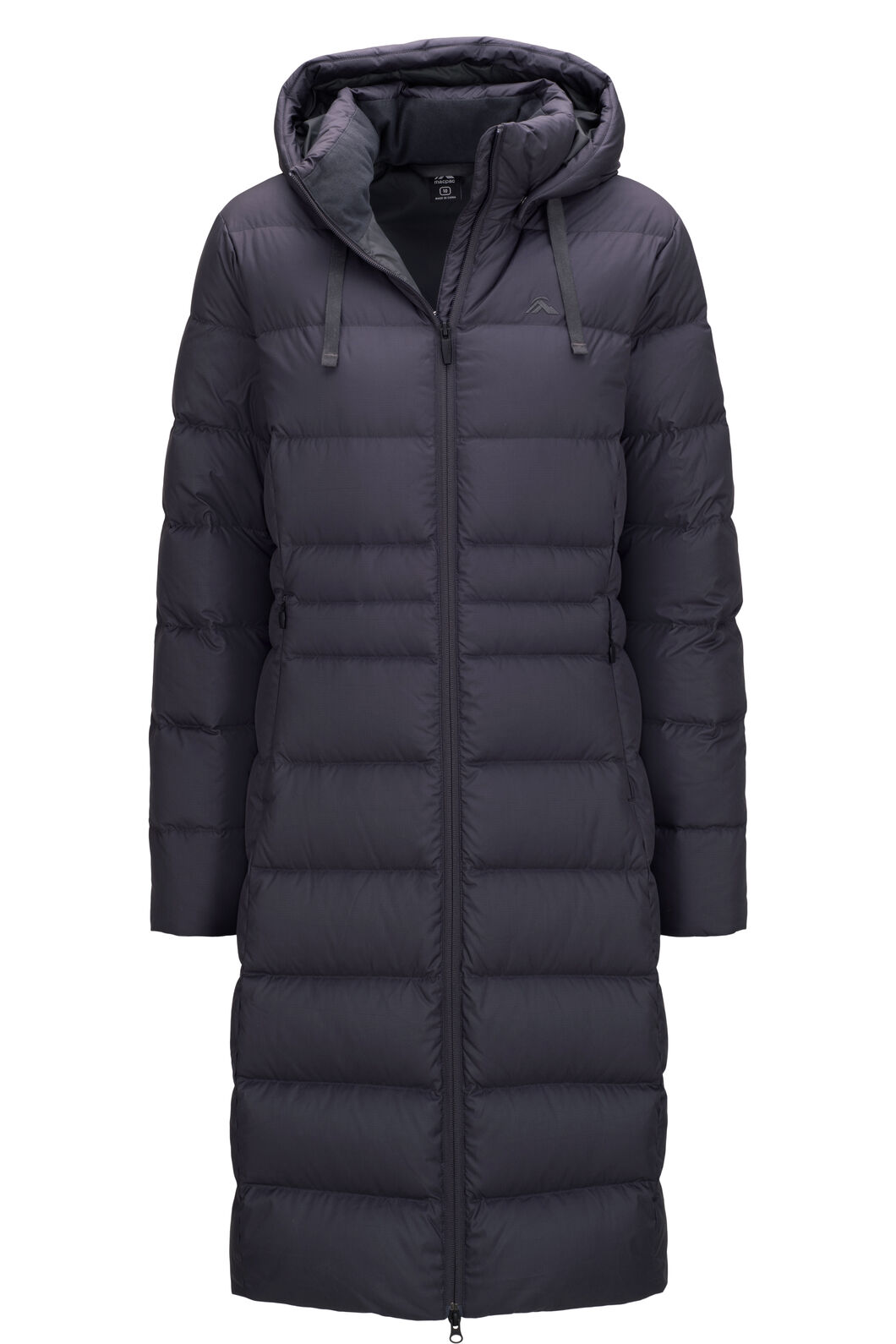 Macpac Women's Aurora Long Hooded Down Coat, Periscope, hi-res