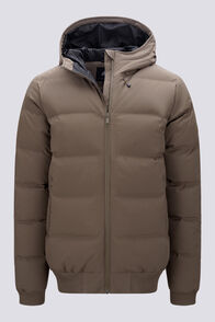 Macpac Men's Narvi Hooded Down Jacket, Stone Grey, hi-res