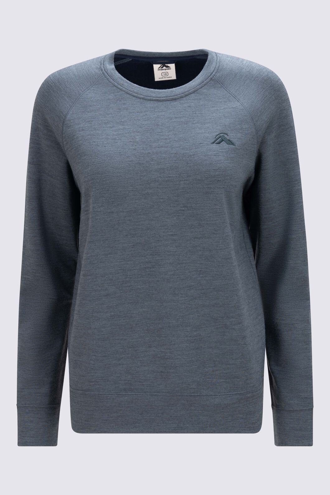 Macpac Women&rsquo;s 280 Merino Long Sleeve Crew, Urban Chic Marle, hi-res