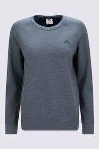 Macpac Women&rsquo;s 280 Merino Long Sleeve Crew, Urban Chic Marle, hi-res