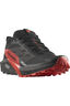 Salomon Men's Sense Ride 5 Running Shoes, Black/Fiery Red/Black, hi-res