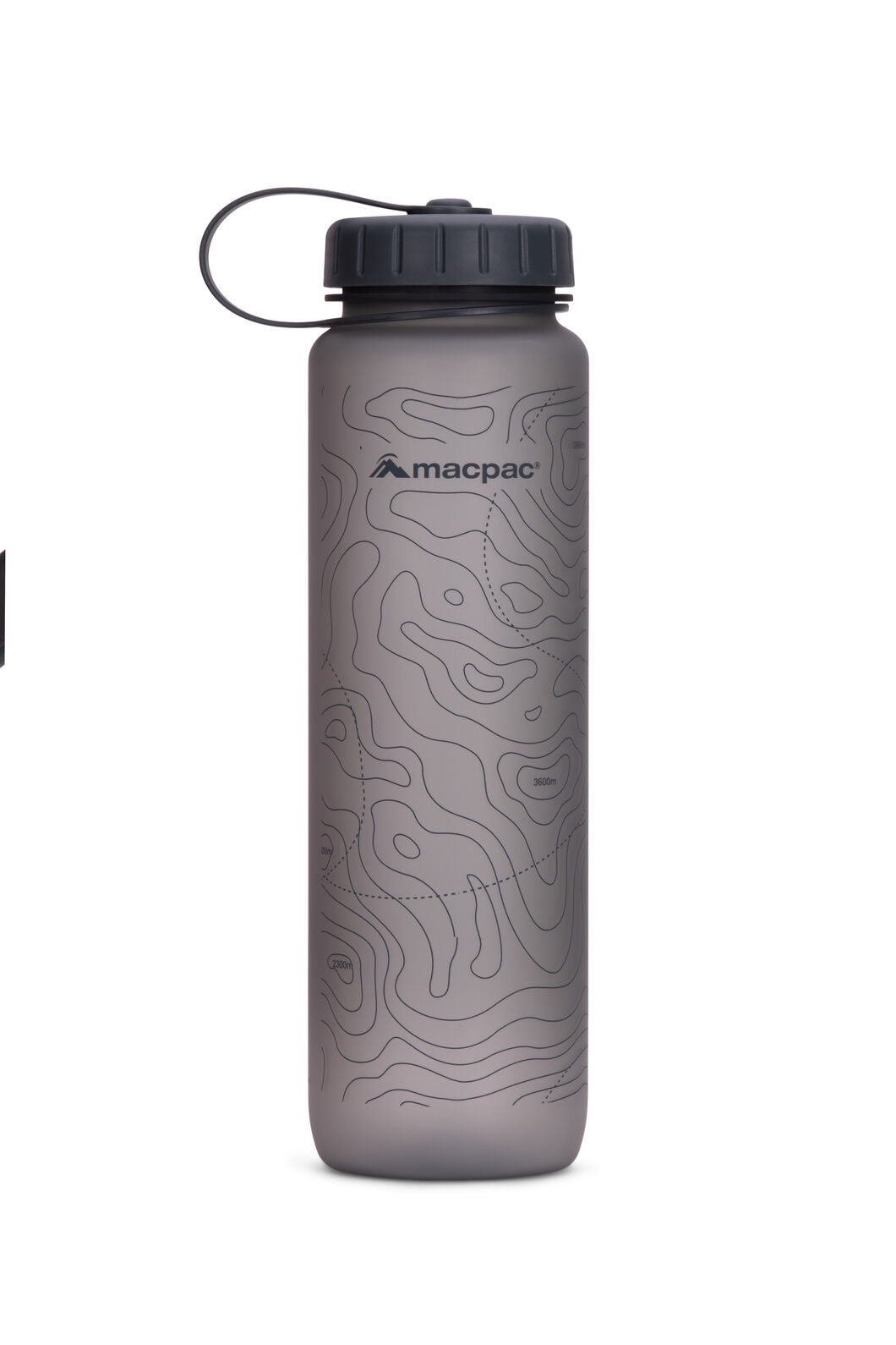 Macpac Soft Touch Water Bottle — 1L, Topo Grey, hi-res