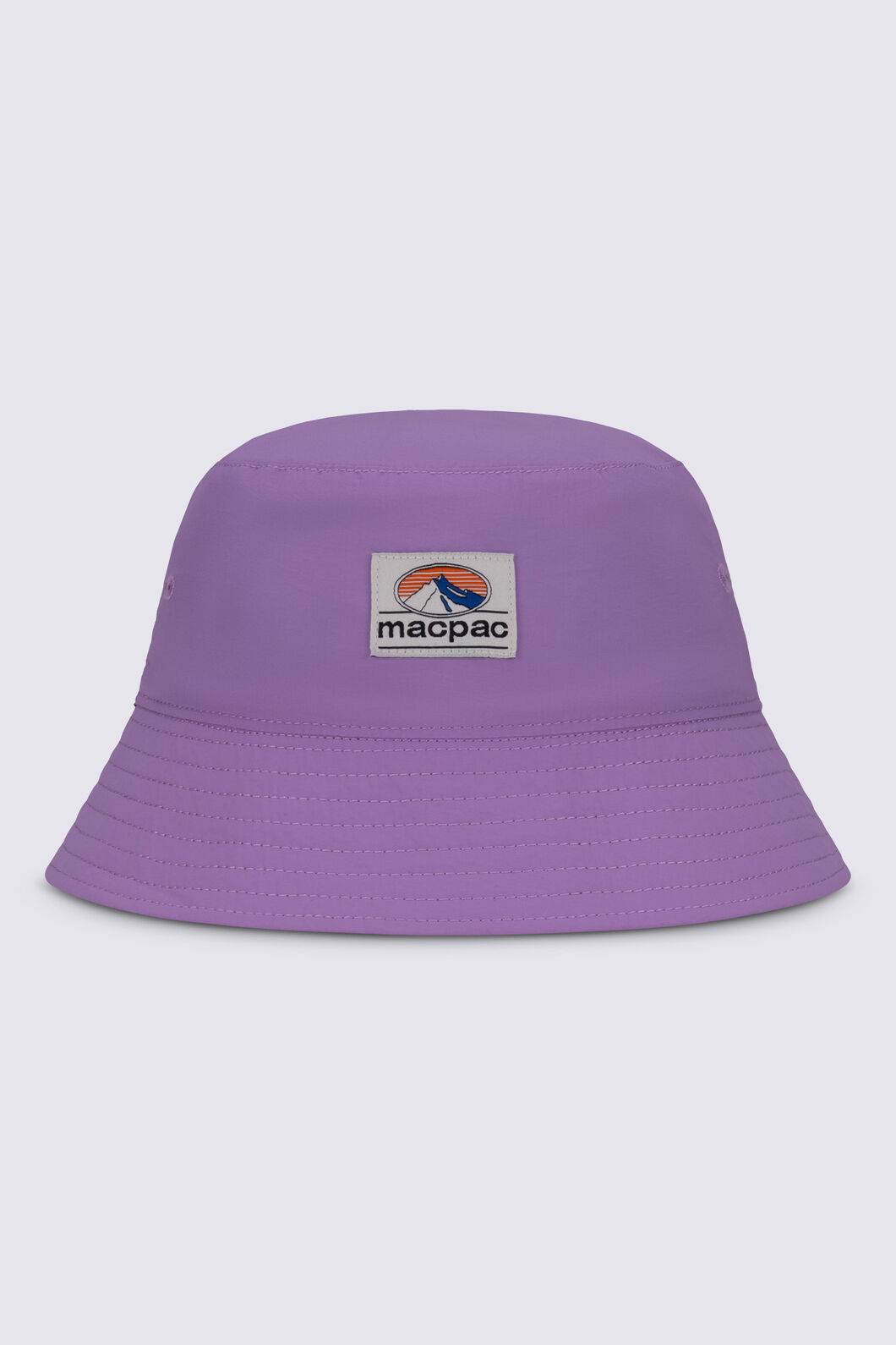 Macpac Kids' Winger Reversible Bucket Hat, African Violet/Dark Gull Grey, hi-res
