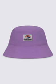 Macpac Kids' Winger Reversible Bucket Hat, African Violet/Dark Gull Grey, hi-res