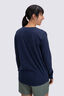 Macpac Women's Vintage Embroidered Fairtrade Organic Cotton Long Sleeve T-Shirt, Navy Marle, hi-res