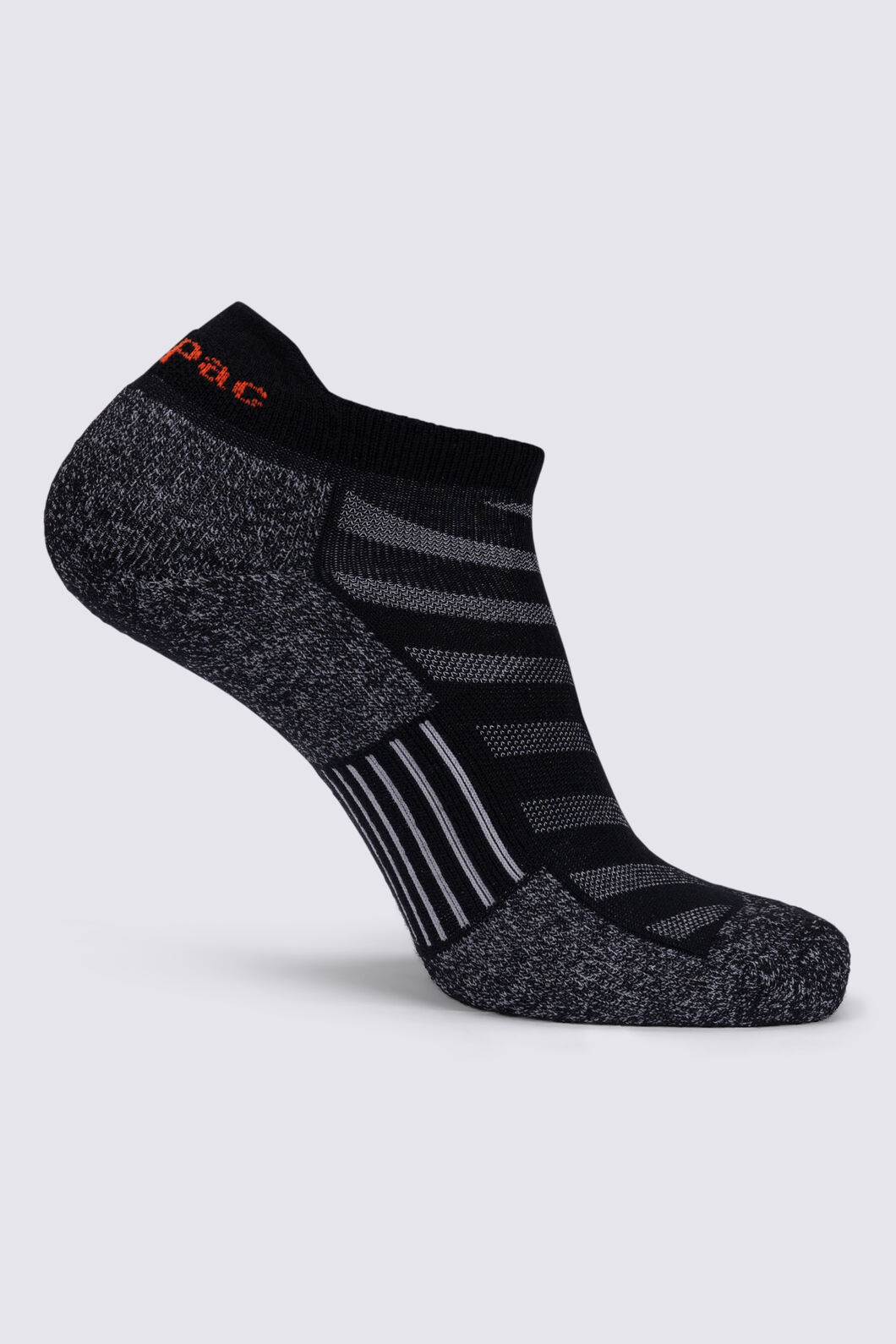 Macpac Merino Blend Trail Ankle Sock, Black, hi-res