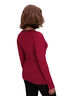 Macpac Women's 150 Merino V-Neck Top, Persian Red Stripe, hi-res