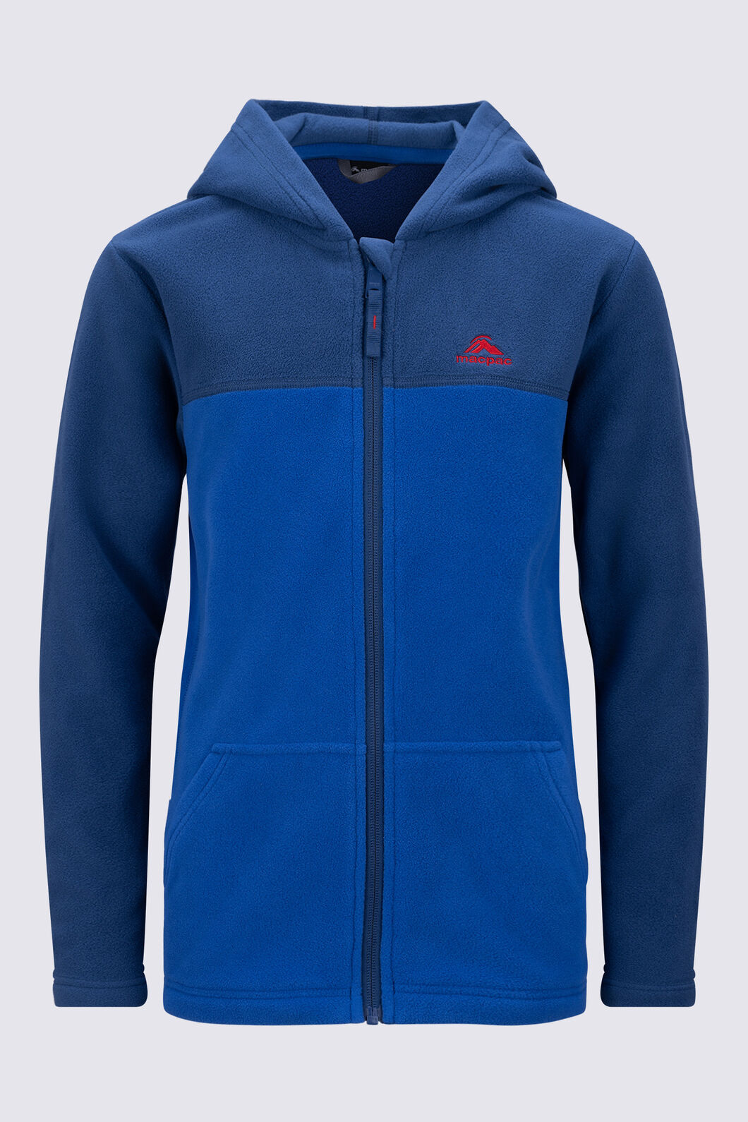 Macpac Kids' Ruru Fleece Jacket, Navy Peony/Surf the Web, hi-res