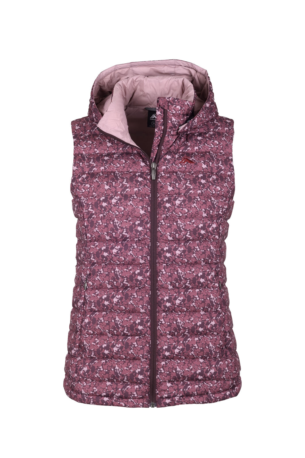 Macpac Women's Zodiac Hooded Down Vest, Fudge/Woodrose, hi-res