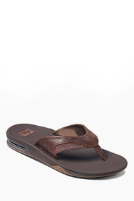 REEF&reg; Fanning Leather Men's Thongs, Dark Brown, hi-res