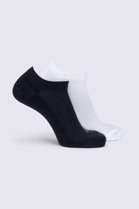 Macpac Everyday Ankle Sock — 2 Pack, Black/White, hi-res