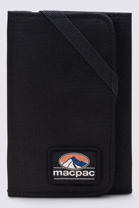 Macpac Wilderness Trifold Wallet RFID, Black/Orange, hi-res