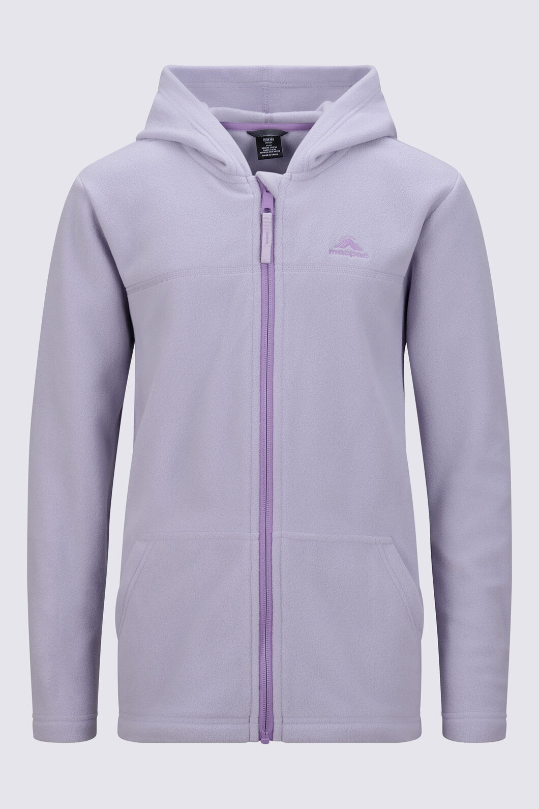 Macpac Kids' Ruru Fleece Jacket, Thistle, hi-res
