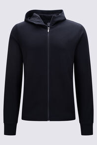 Macpac Men's Craigieburn Merino Blend 280 Hooded Jacket, Black, hi-res