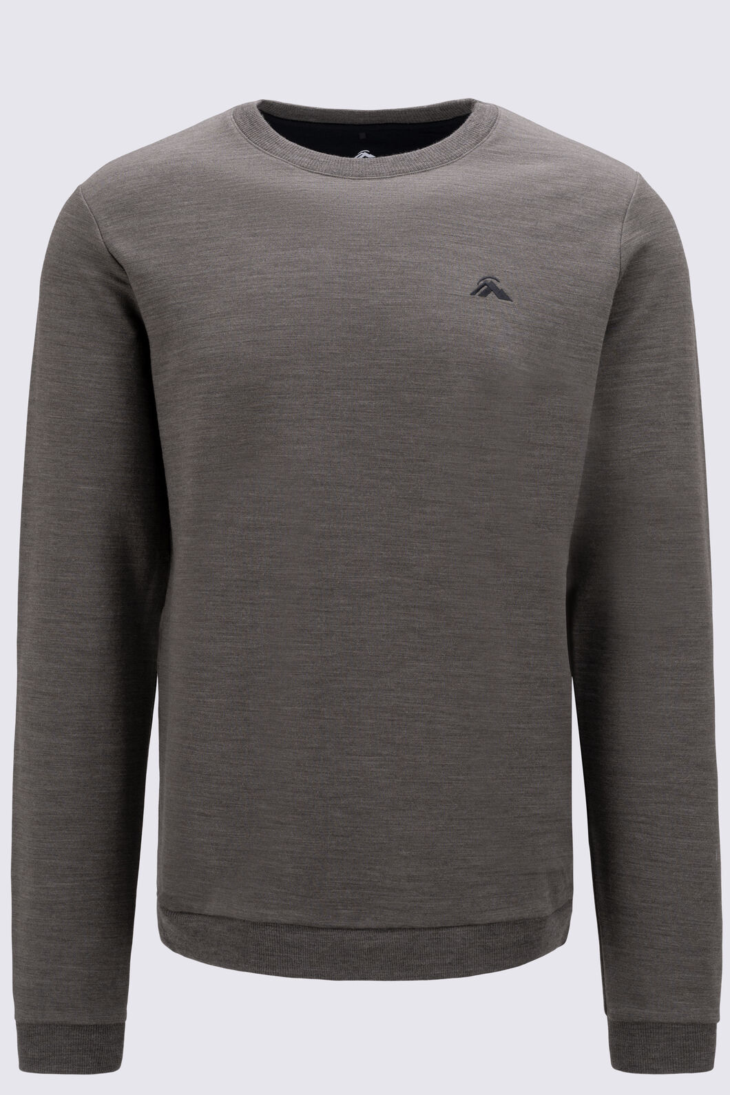 Macpac Men's 280 Merino Long Sleeve Crew, Tarmac Marle, hi-res