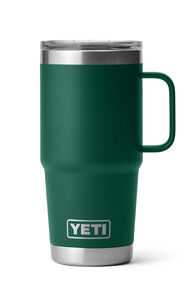 YETI® 20 oz Travel Mug with Stronghold Lid, Black Forest Green, hi-res