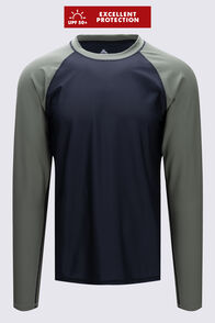 Macpac Men's Long Sleeve Rash Top, Black/Beetle, hi-res