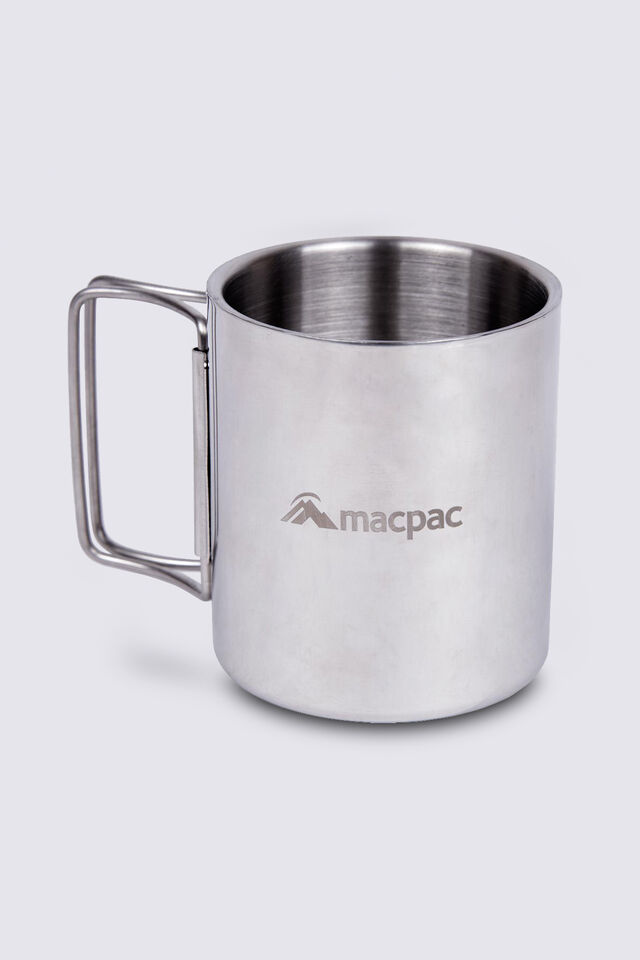 Macpac Stainless Steel Mug, Silver, view 1