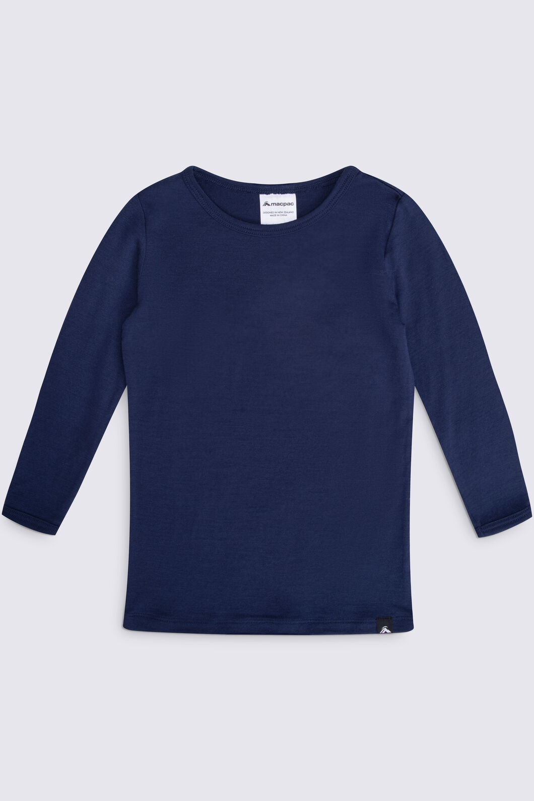 Macpac Baby 150 Merino Long Sleeve Top, Naval Academy, hi-res