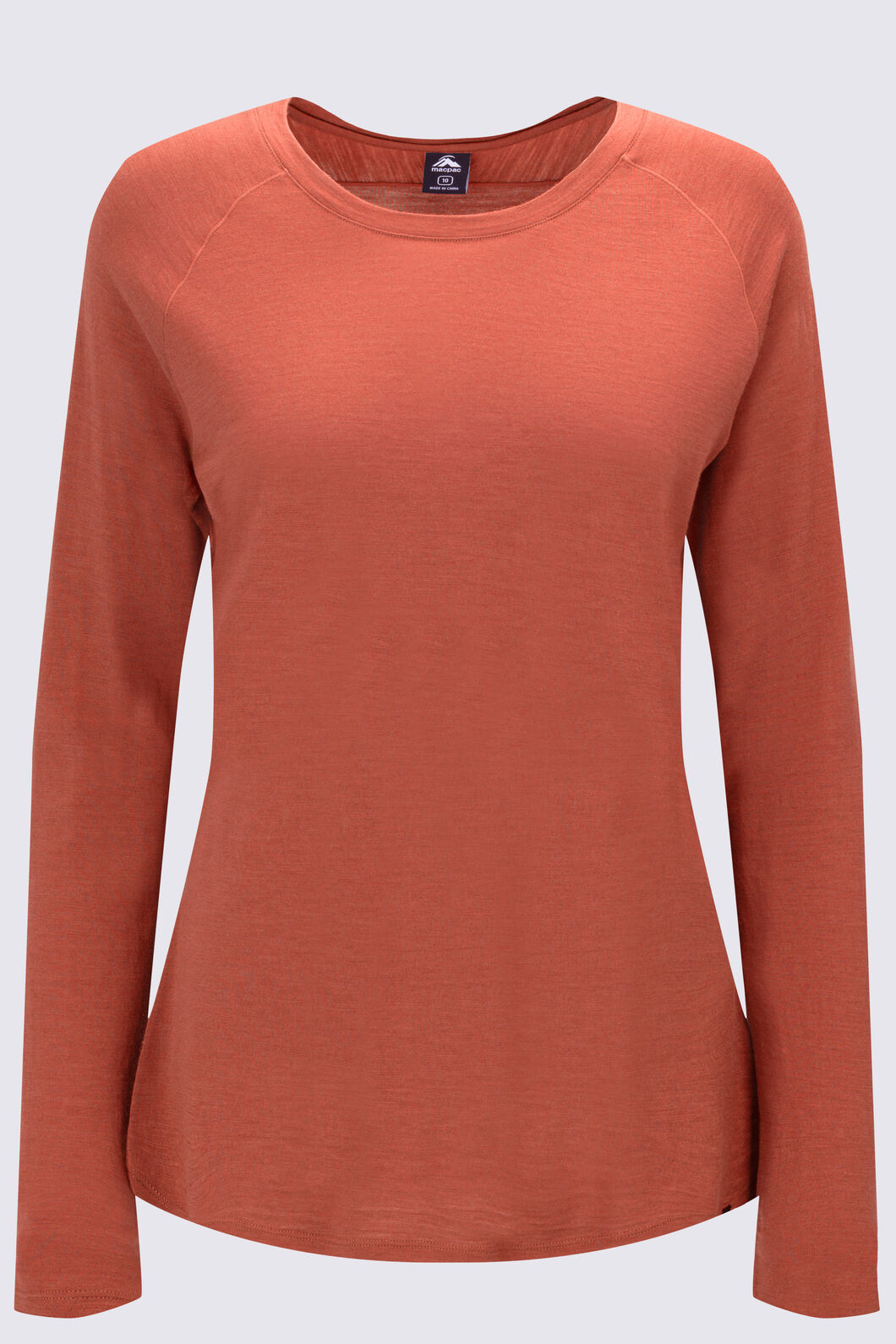 Macpac Women's Ella 180 Merino Long Sleeve T-Shirt, Auburn, hi-res