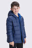 Macpac Kids' Halo Hooded Down Jacket, Naval Academy, hi-res