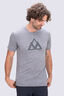Macpac Men's 180 Merino T-Shirt, Grey Marle/Kombu Green, hi-res