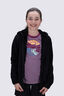 Macpac Kids' Mini Mountain Fleece Hoodie, Black, hi-res