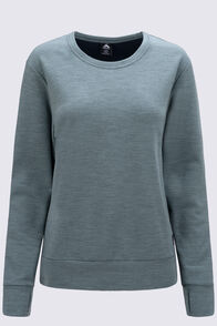Macpac Women's 280 Merino Blend Long Sleeve Crew, Dark Forest Marle, hi-res