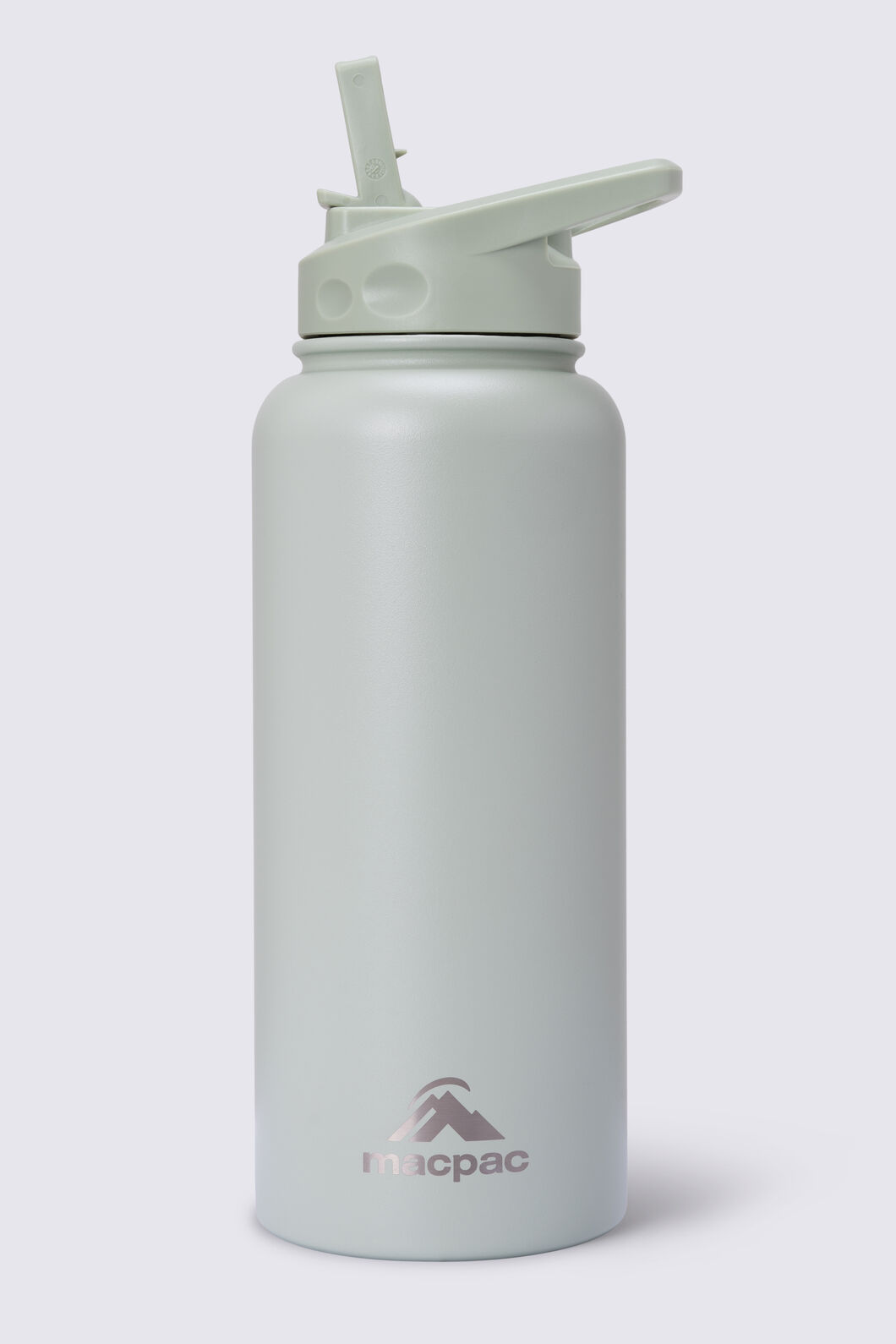 Macpac Insulated Wide Mouth Bottle with Straw Lid &mdash; 1L, Sage Green, hi-res