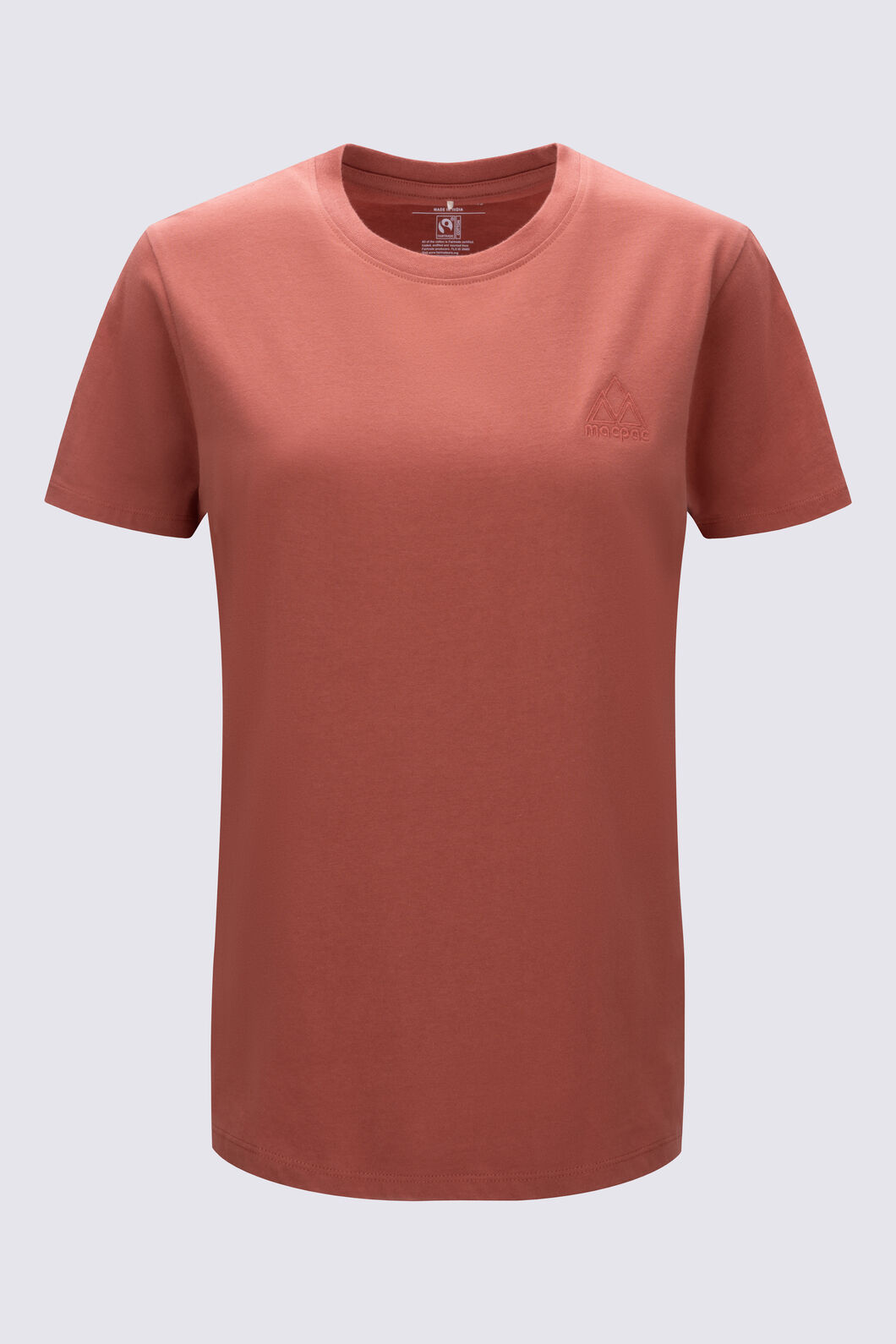 Macpac Women's Vintage Embroidered Fairtrade Organic Cotton T-Shirt, Chutney, hi-res