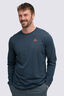 Macpac Men's Aoraki Topo Fairtrade Organic Long Sleeve T-Shirt, Midnight Navy, hi-res