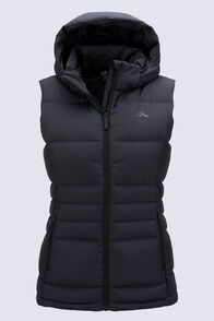 Macpac Women's Aurora Hooded Down Vest, Black, hi-res